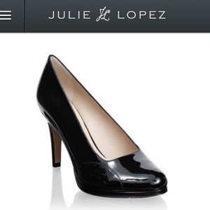 Julie Lopez patent leather black pumps Made in Italy